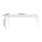 Contemporary Rectangle Dining Table Sintered Stone Table with 4 White Legs,55.1"L x 31.5"W x 30"H Clearhalo ' dining_table' 'Dining Tables & Seating' 'Dining Tables' 'Furniture' 'furniture_dining_table' 'Kitchen & Dining Furniture' 'kitchen&dining_furn' 'kitchen' 'kitchen_dining_table' 1200x1200_d462ef5c-0310-4dd6-8c93-32247f565b9b