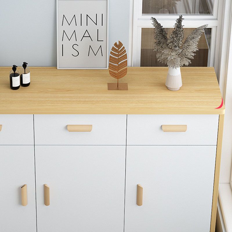 Commode combinée contemporaine commode de rangement en bois avec tiroirs et portes