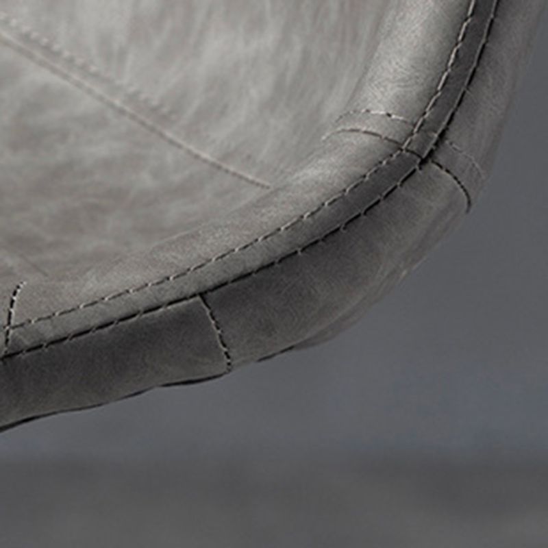 Contemporary Metal Stool Leather Upholstered Counter Stool in Matte Finish for Indoor Clearhalo 'Bar Furniture' 'Bar Stools' 'bar_stools' 'furn' 'furn_bar_stools' 'Furniture' 'Kitchen & Dining Furniture' 1200x1200_d46353c4-0c0f-4570-9c8d-f22ab92b1079