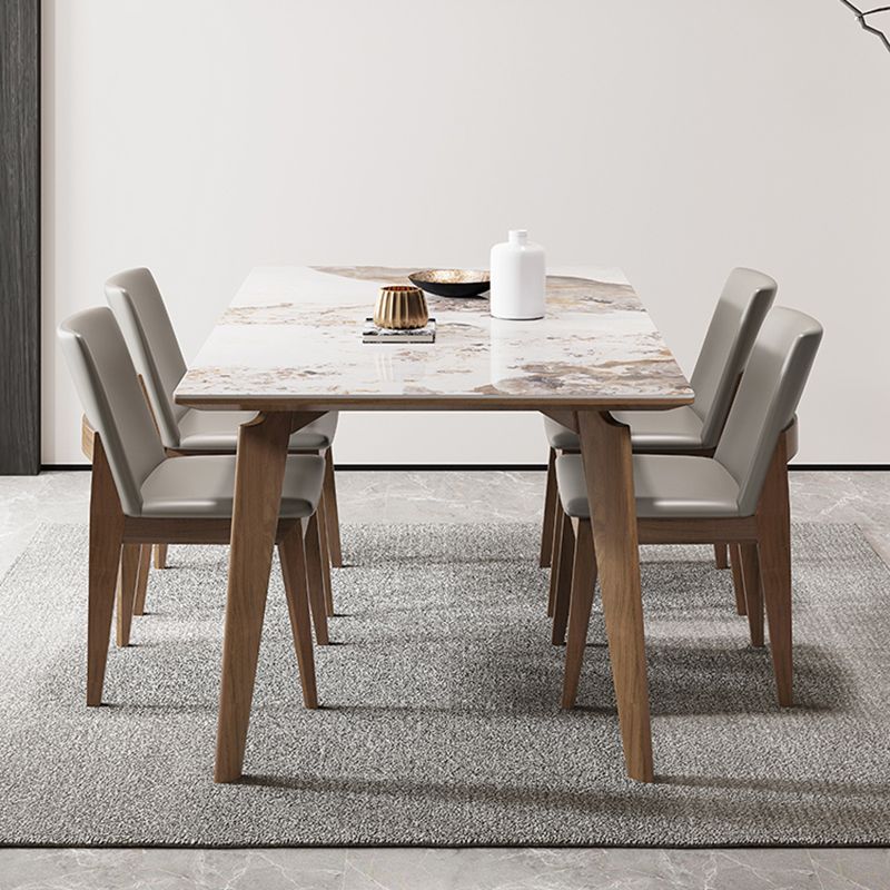 Rectangle Sintered Stone Table for Restaurant Medieval Modern Table with 4 Legs Clearhalo 'Dining Tables & Seating' 'Dining Tables' 'dining_table' 'furn' 'furn_dining_table' 'Furniture' 'furniture_dining_table' 'Kitchen & Dining Furniture' 'kitchen' 'kitchen_dining_table' 1200x1200_d4672679-4347-4e05-bbbd-aac5daf831a9