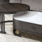 Glam Coffee Table Oval Nesting Nesting Coffee Table with Drawer Slate Cocktail Table Clearhalo 'Coffee & Accent Tables' 'Coffee Tables' 'coffee_tables' 'furn' 'furn_coffee_tables' 'Furniture' 'Living Room Furniture' 1200x1200_d469560a-a189-4347-8c27-31c546232a18