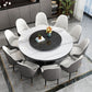 Round Stone Turntable Table Minimalist Furniture with Pedestal Base Clearhalo 'Dining Tables & Seating' 'Dining Tables' 'dining_table' 'furn' 'furn_dining_table' 'Furniture' 'Kitchen & Dining Furniture' 1200x1200_d469d4e6-a985-4716-a85e-eb6cd9e0e54d