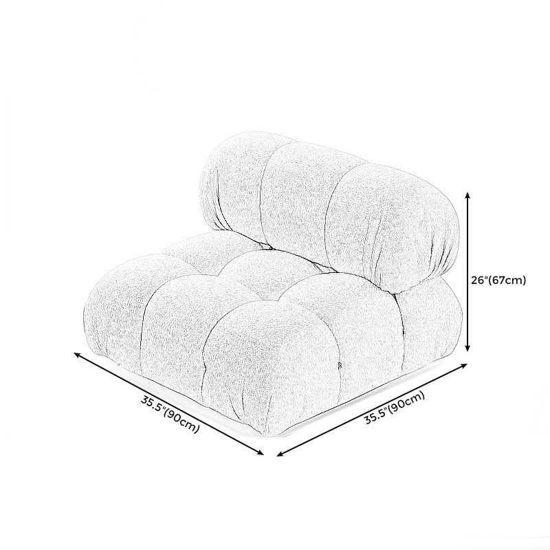 Contemporary Biscuit Back Sofa 26.38"High Velvet Couch for Living Room,White Clearhalo 'furn' 'furn_sofas' 'Furniture' 'furniture_sofas' 'kitchen' 'kitchen_sofas' 'Living Room Furniture' 'Sofa' 'sofas' 1200x1200_d46cb3a0-f047-432c-9cf7-9bdb118350f4