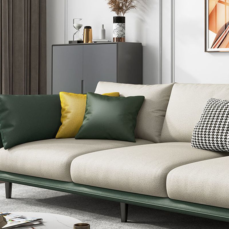 Modern Style Square Armrest Sponge Cushions Fill The Green and White/orange and White Sofa Clearhalo 'furn' 'furn_sofas' 'Furniture' 'furniture_sofas' 'kitchen' 'kitchen_sofas' 'Living Room Furniture' 'Sofa' 'sofas' 1200x1200_d46d4ea2-25a2-478e-952a-fc1289731821