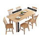 Modern Solid Wood Standard Dining Set Natural for Kitchen Dining Set with 4 Legs Base Clearhalo 'Dining Room Sets' 'Dining Tables & Seating' 'dining_room_set' 'furn' 'furn_dining_room_set' 'Furniture' 'furniture_dining_room_set' 'Kitchen & Dining Furniture' 'kitchen&dining_furn' 'kitchen' 1200x1200_d47138bd-d538-45a3-87a2-a2022a825503