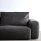 Mitte des Jahrhunderts modernes Sofa Leder -Quadratarmsofa in tiefem Grau