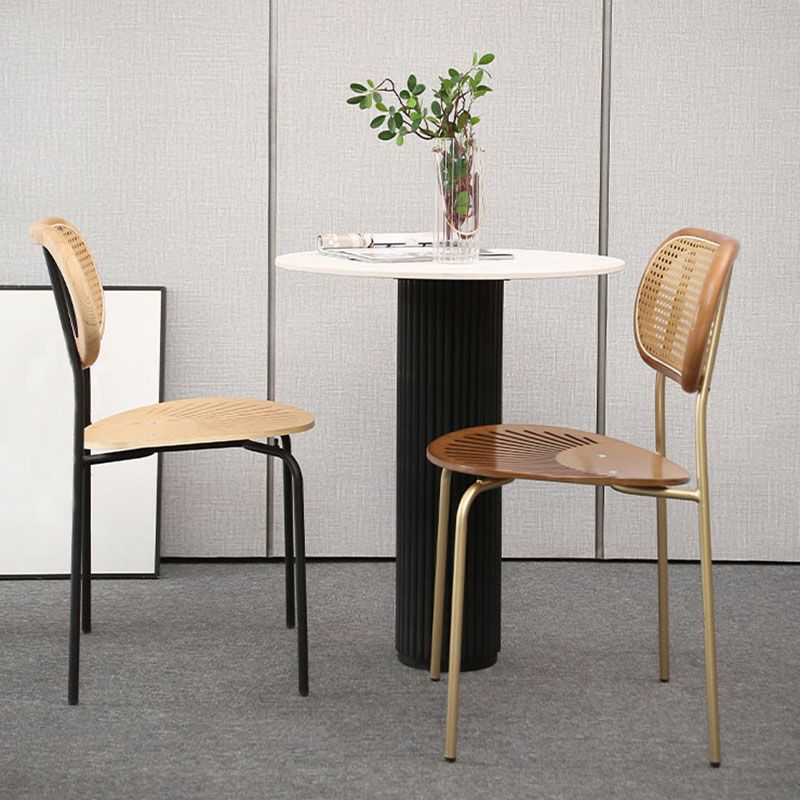 Nordic Style Kitchen Metal Dining Chair Open Back Dining Armless Side Chair Clearhalo ' kitchen&dining_furn' 'Dining Chairs' 'Dining Tables & Seating' 'dining_chair' 'furn' 'furn_dining_chair' 'Furniture' 'furniture_dining_chair' 'Kitchen & Dining Furniture' 'kitchen' 1200x1200_d472738f-69e7-4a00-bfad-612b83e67de0