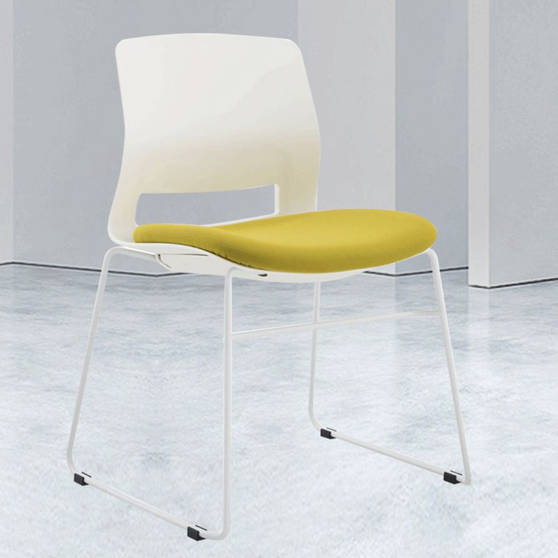 Plastik Low Back Conference Stuhl Moderner Stahlrahmen Armless Chair