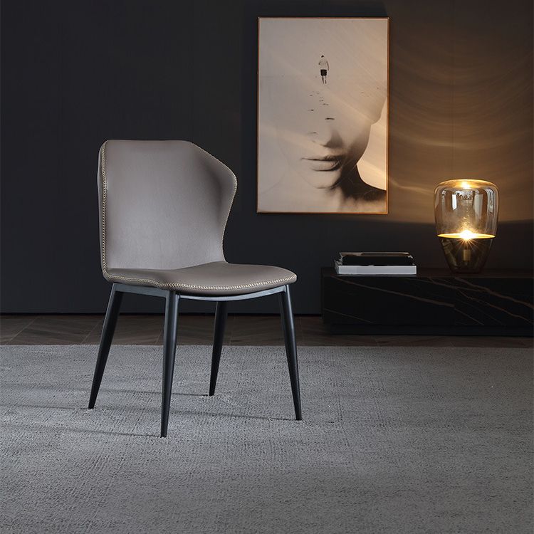 Modern Style Upholstered Side Chair Wingback Parsons Chair for Home Use Clearhalo ' kitchen&dining_furn' 'Dining Chairs' 'Dining Tables & Seating' 'dining_chair' 'Furniture' 'furniture_dining_chair' 'Kitchen & Dining Furniture' 'kitchen' 1200x1200_d473fba8-8e4b-4635-ac81-29e1dcf3e8dc