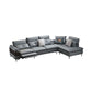 76" Wide Industrial Sectional Sofa Leather Sleeper Sectional Clearhalo 'furn' 'furn_sectionals' 'Furniture' 'Living Room Furniture' 'Sectionals' 1200x1200_d474646c-d337-4a6d-abe6-db88d468498c