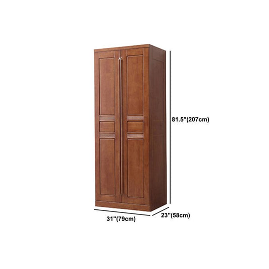 Rubberwood garderobe kast met planken traditionele garderobe kast