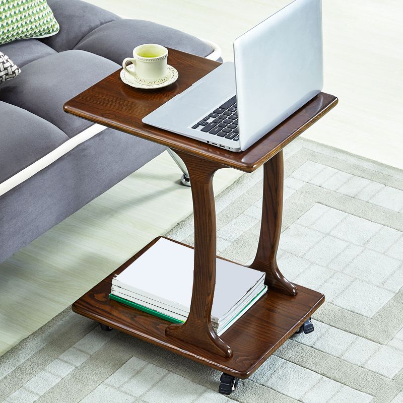 Table de nuit modernisme en bois massif inférieur