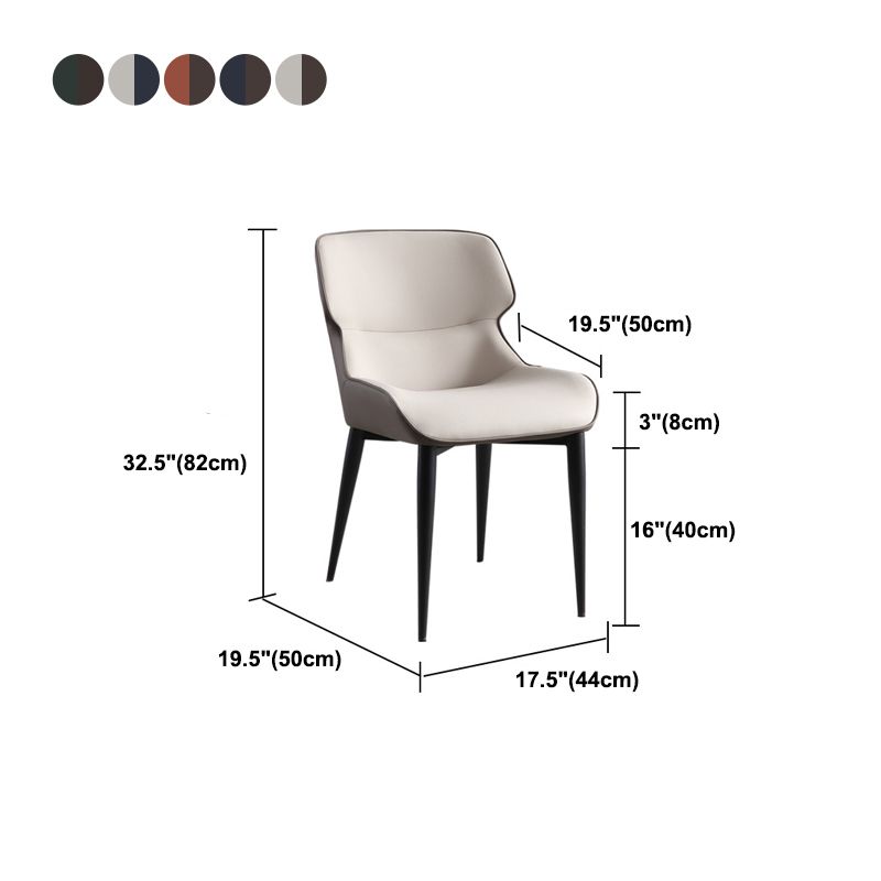 Contemporary Style Arm Wingback Side Chairs Faux Leather Side Chair Clearhalo 'Dining Chairs' 'Dining Tables & Seating' 'dining_chair' 'furn' 'furn_dining_chair' 'Furniture' 'furniture_dining_chair' 'Kitchen & Dining Furniture' 1200x1200_d476a6c2-83b2-42f6-af7d-f0e5d223c27e