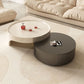 Set tavolino moderno Tavolino rotondo in legno con 2 cassetti