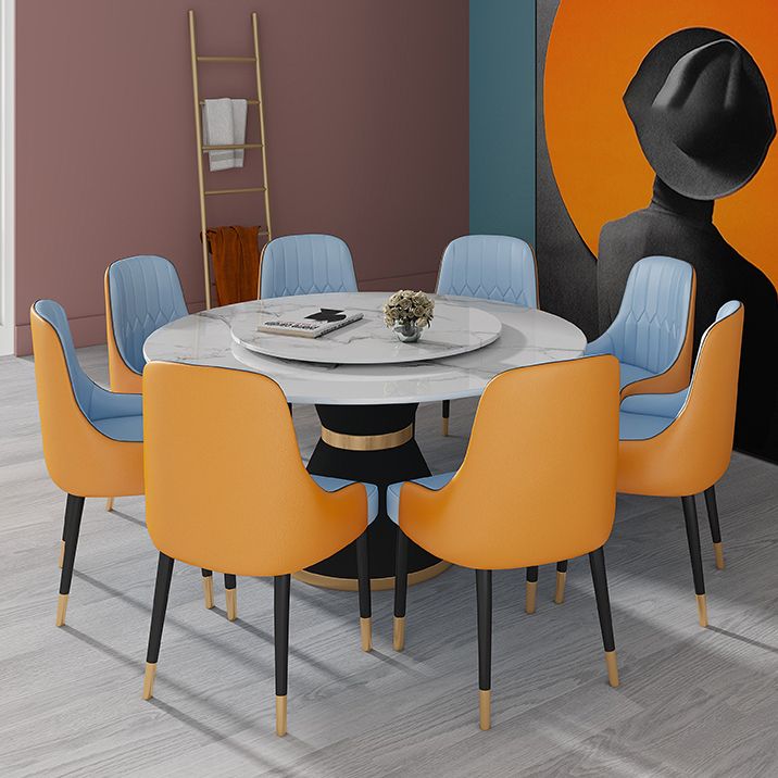 Black and White Dining Table Traditional Luxury Stone and Metal Dining Room Collection Clearhalo 'Dining Tables & Seating' 'Dining Tables' 'dining_table' 'furn' 'furn_dining_table' 'Furniture' 'furniture_dining_table' 'Kitchen & Dining Furniture' 1200x1200_d47a9b5a-326c-4d28-a936-0b85b069a612