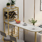 Glam Style Stone Pub Dining Set 1/2/3 Pcs Specialty Pub Set for Indoor