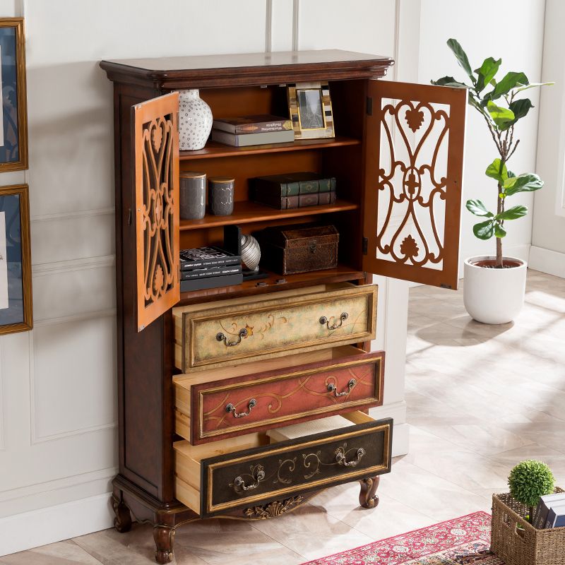 Industrial Solid Wood Accent Cabinet Rectangle Accent Cabinet with Drawer Clearhalo 'Cabinets & Chests' 'cabinets_chests' 'furn' 'furn_cabinets_chests' 'Furniture' 'Living Room Furniture' 1200x1200_d47c0049-7ed9-40b2-aaeb-11c2d083011c