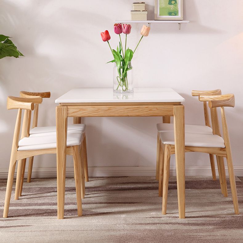 Rectangle Home Dining Table Simplicity Dinner Room Sintered Stone Table with 4 Wood Legs Clearhalo ' dining_table' 'Dining Tables & Seating' 'Dining Tables' 'furn' 'furn_dining_table' 'Furniture' 'furniture_dining_table' 'Kitchen & Dining Furniture' 'kitchen&dining_furn' 'kitchen' 'kitchen_dining_table' 1200x1200_d47c007c-b606-43be-a1a4-115175323eaa