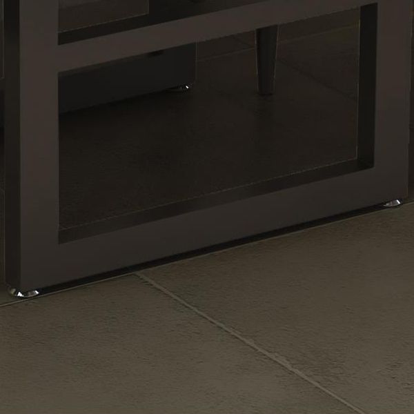 Industrial Style Wood Dining Table Rectangle Dining Table with Metal Base
