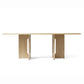 Rectangle Wood Color Dining Table Solid Wood Table Simplicity with Double Pedestal Clearhalo ' dining_table' 'Dining Tables & Seating' 'Dining Tables' 'furn' 'furn_dining_table' 'Furniture' 'furniture_dining_table' 'Kitchen & Dining Furniture' 'kitchen&dining_furn' 'kitchen' 'kitchen_dining_table' 1200x1200_d47f5f7d-e83c-4e0c-891f-394ac43ce5c5