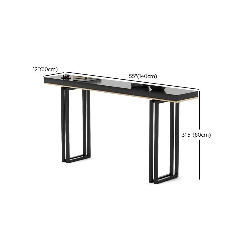 Tabella della console rettangolare moderna Tabella di divano console in nero