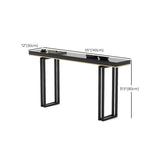 Tabella della console rettangolare moderna Tabella di divano console in nero