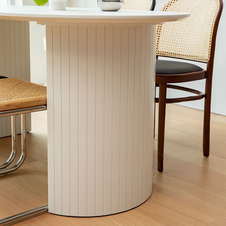 Solid Wood Contemporary Oval Dining Table White Wood Top Table for Dining Room Clearhalo ' dining_table' 'Dining Tables & Seating' 'Dining Tables' 'furn' 'furn_dining_table' 'Furniture' 'furniture_dining_table' 'Kitchen & Dining Furniture' 'kitchen&dining_furn' 'kitchen' 'kitchen_dining_table' 1200x1200_d480302d-b200-423a-a9f0-f16f65e60513