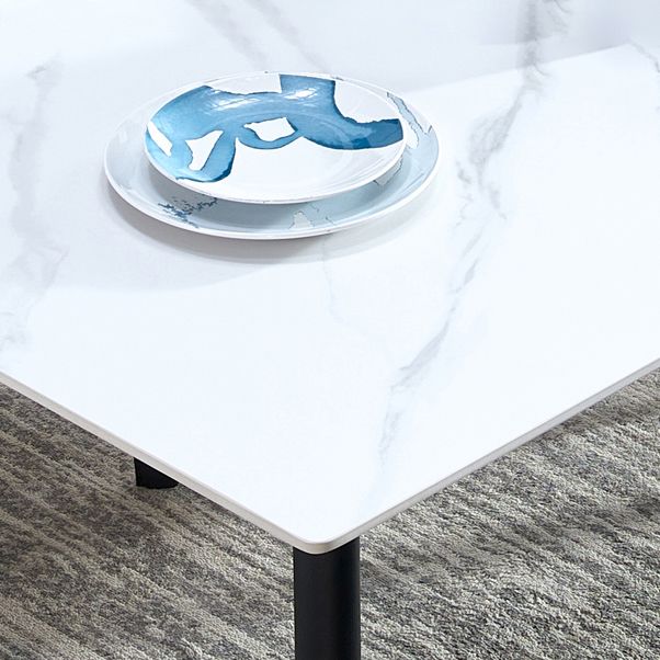 Rectangle Sintered Stone Dining Table Industrial Style 4 Legs Table for Home Clearhalo ' dining_table' 'Dining Tables & Seating' 'Dining Tables' 'furn' 'furn_dining_table' 'Furniture' 'furniture_dining_table' 'Kitchen & Dining Furniture' 'kitchen&dining_furn' 'kitchen' 'kitchen_dining_table' 1200x1200_d4820b79-908c-4fc8-81c0-d81519a7923c