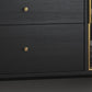 Zwarte open opbergserver Glam Wood Dining Server met 2 lades