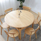 Modern Round Dining Table Brown Solid Wood Drop-Leaf Dining Table with 4 legs Clearhalo ' dining_table' 'Dining Tables & Seating' 'Dining Tables' 'furn' 'furn_dining_table' 'Furniture' 'furniture_dining_table' 'Kitchen & Dining Furniture' 'kitchen&dining_furn' 'kitchen' 'kitchen_dining_table' 1200x1200_d4843f58-9a95-4c68-badc-3ac24f3836e9