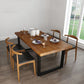 Industrial Pine Wood Dining Table Set 1/2/5/7 Pieces Dinette Set for Home