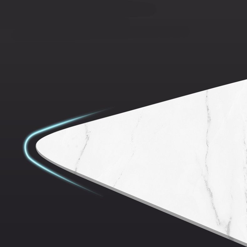 Metal Modern Rectangle Dining Table Sintered Stone Top Table with 4 Legs Clearhalo 'Dining Tables & Seating' 'Dining Tables' 'dining_table' 'furn' 'furn_dining_table' 'Furniture' 'Kitchen & Dining Furniture' 1200x1200_d4870d54-76ee-4f25-b7ad-e1ba22baea8f