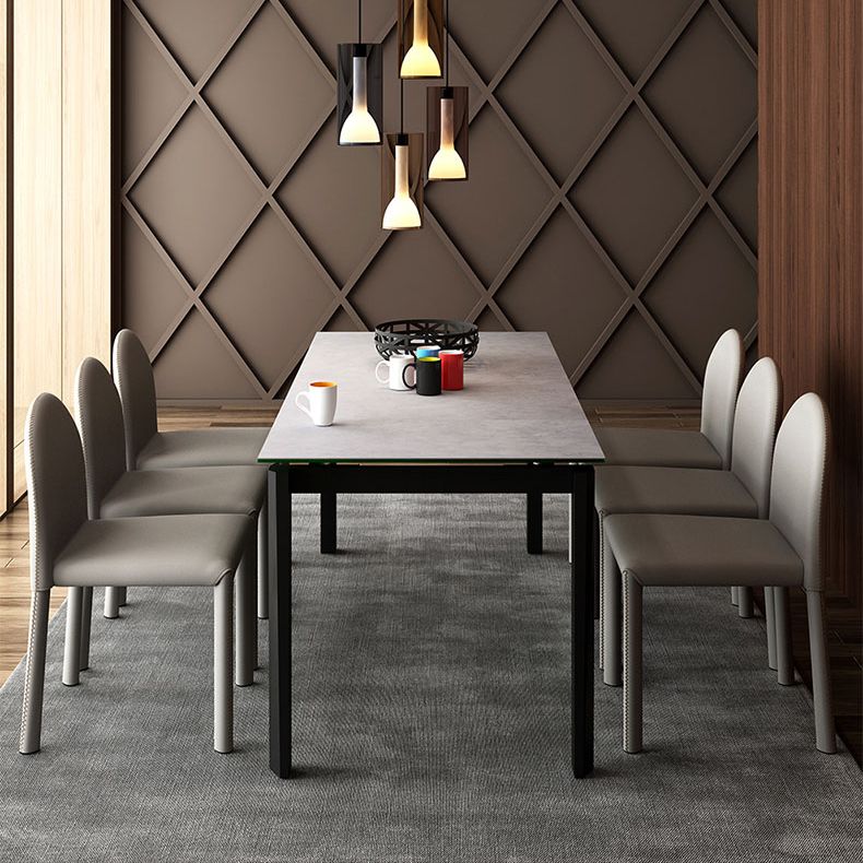 Contemporary Style Dining Chair Kitchen Armless Side Chair with Metal Legs Clearhalo ' kitchen&dining_furn' 'Dining Chairs' 'Dining Tables & Seating' 'dining_chair' 'furn' 'furn_dining_chair' 'Furniture' 'furniture_dining_chair' 'Kitchen & Dining Furniture' 'kitchen' 1200x1200_d487b1b7-a195-4377-908e-5847b45502b0