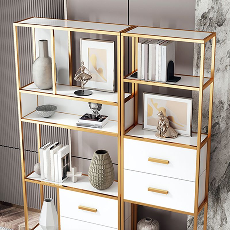 78.74"H Bookshelf Contemporary Style Bookcase with 2 Drawers for Home Office Clearhalo 'Bookcases' 'furn' 'furn_bookcases' 'Furniture' 'furniture_bookcases' 'Office Furniture' 1200x1200_d48bb50b-e031-4657-8024-e5d790666d3b