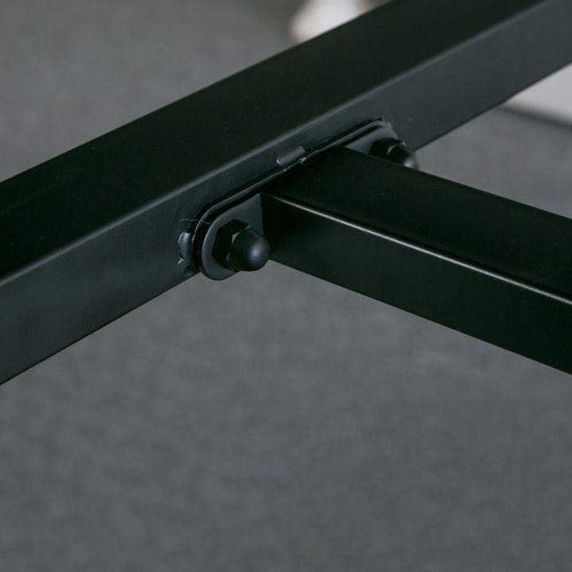 Brown Pine Wood Top Rectangular Desk Industrial Office Desk with Trestle Clearhalo 'furn' 'furn_office_desk' 'Furniture' 'Office Desks' 'Office Furniture' 'office_desk' 1200x1200_d48c1cc7-971b-48a7-bd0e-97b07388b930