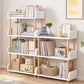 Modern Style Etagere Bookshelf Wooden Open Back Bookcase for Home