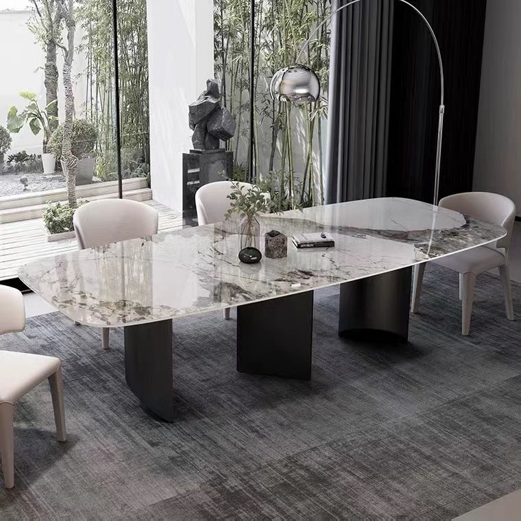 Designer Style 1/3/4/5 Pieces Dinette Set Sintered Stone Dining Room Set Clearhalo 'Dining Room Sets' 'Dining Tables & Seating' 'dining_room_set' 'furn' 'furn_dining_room_set' 'Furniture' 'furniture_dining_room_set' 'Kitchen & Dining Furniture' 1200x1200_d48d2b16-02e6-4dfc-b54e-cbe5c4b2a556