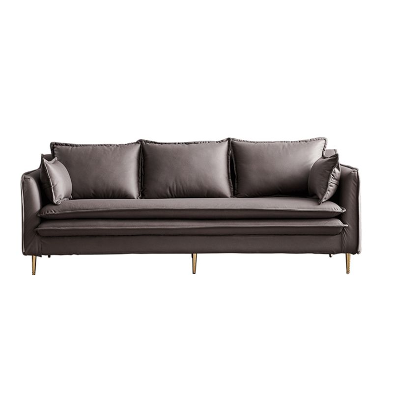28" High Faux Leather Modern Square Arm Standard Sofa with Loose Back Stain Resistant Clearhalo 'furn' 'furn_sofas' 'Furniture' 'furniture_sofas' 'Living Room Furniture' 'Sofa' 'sofas' 1200x1200_d48dc620-864f-420b-9e6c-cf02075b3525
