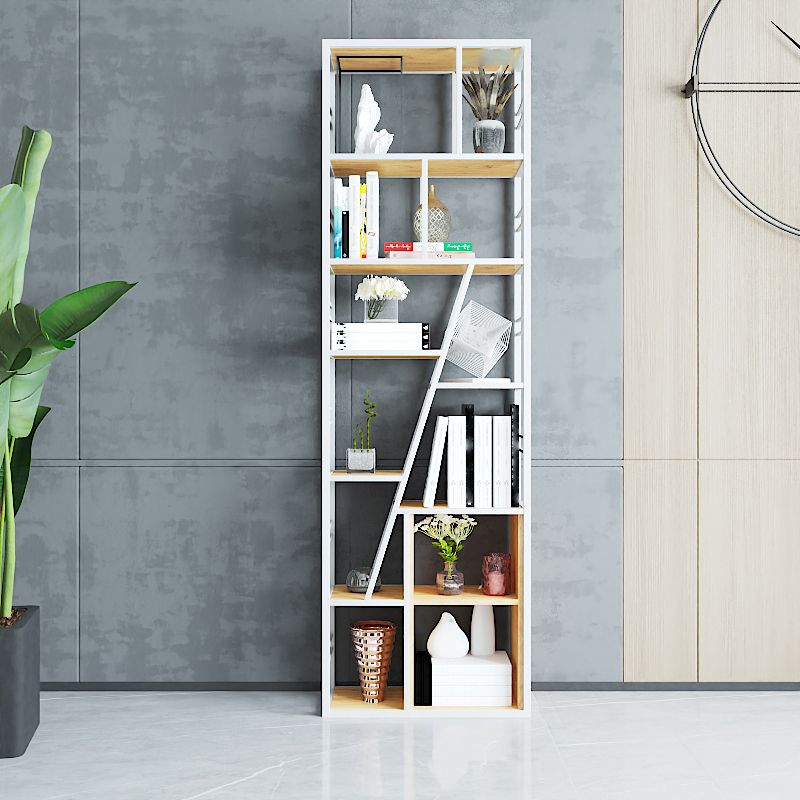 9.84"W 78.74"H Bookcase Industrial Style Open Back Bookcase for Study Room Home Office Clearhalo 'Bookcases' 'furn' 'furn_bookcases' 'Furniture' 'furniture_bookcases' 'kitchen' 'kitchen_bookcases' 'Living Room Furniture' 'Office Furniture' 1200x1200_d48e7aa2-7ad3-4cfc-add2-e599ac43d2bd