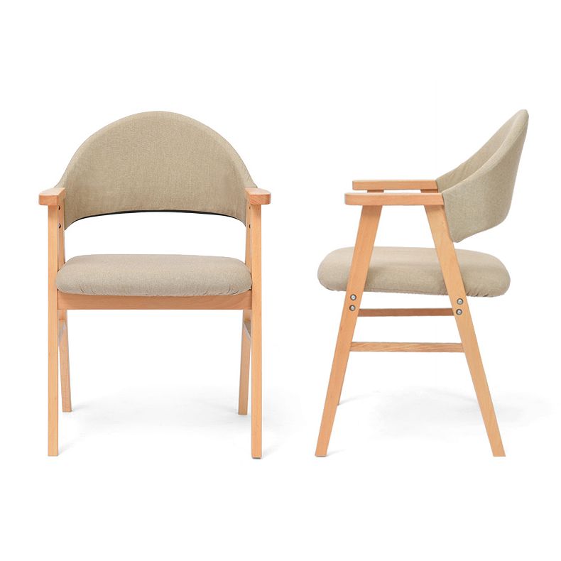 Modern Style Wooden Dining Chair Open Back Single Dining Side Arm Chair for Kitchen Clearhalo ' kitchen&dining_furn' 'Dining Chairs' 'Dining Tables & Seating' 'dining_chair' 'furn' 'furn_dining_chair' 'Furniture' 'furniture_dining_chair' 'Kitchen & Dining Furniture' 'kitchen' 1200x1200_d4900f77-62d7-4ada-b97d-01842302efda