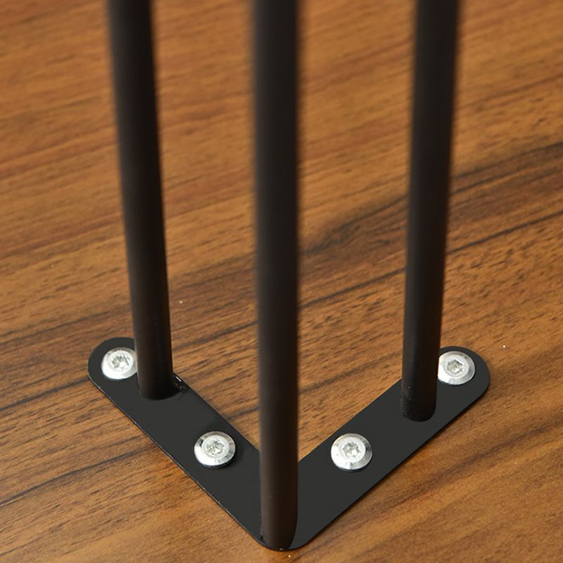 Base in metallo nero in stile moderno in legno/grigio/noce tavolo rotondo top late