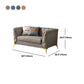 29.5"H Velvet/ Faux Leather Sewn Pillow Back Tuxedo Arm Sofa for Living Room Clearhalo 'Furniture' 'furniture_sofas' 'Living Room Furniture' 'Sofa' 'sofas' 1200x1200_d4924d8f-dd25-473c-b661-302697a1dfde