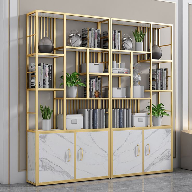 Contemporary 70.87" H Metal Shelf Open Bookcase for Living Room Clearhalo 'Bookcases' 'furn' 'furn_bookcases' 'Furniture' 'Office Furniture' 1200x1200_d49468dd-52e4-44fe-b37f-6dcbb0e4c02b