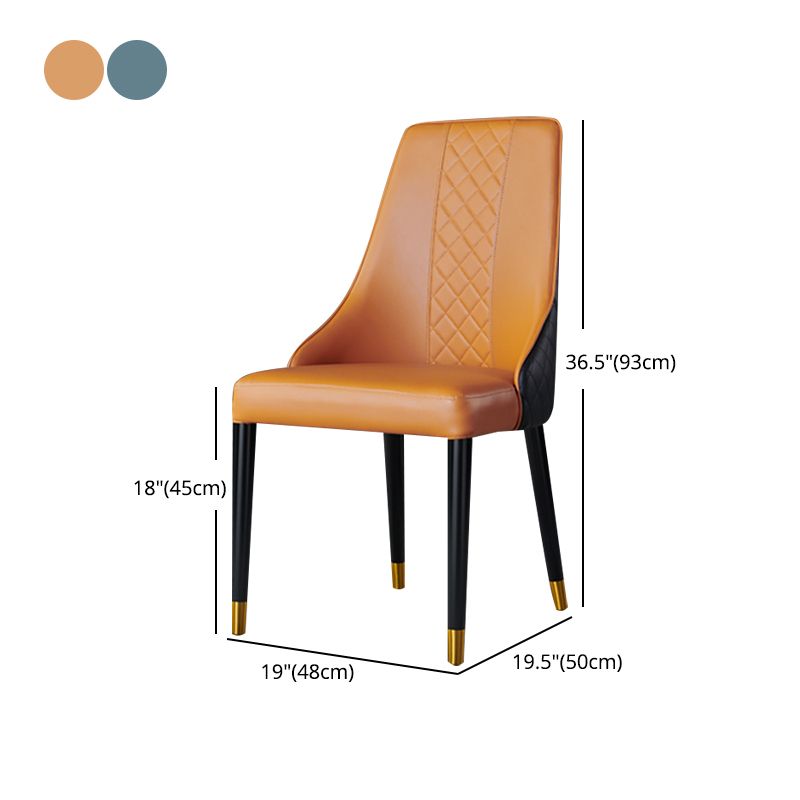 Nordic Glam Style Chairs Kitchen Arm Side Chair with Wooden Legs