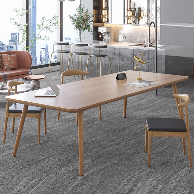 Modern Rectangle Pine Solid Wood Table 4 Legs Home Kitchen Dinner Furniture Clearhalo ' dining_table' 'Dining Tables & Seating' 'Dining Tables' 'Furniture' 'furniture_dining_table' 'Kitchen & Dining Furniture' 'kitchen&dining_furn' 'kitchen' 'kitchen_dining_table' 1200x1200_d4960c39-aab1-4053-9106-586f6bd8bbfb