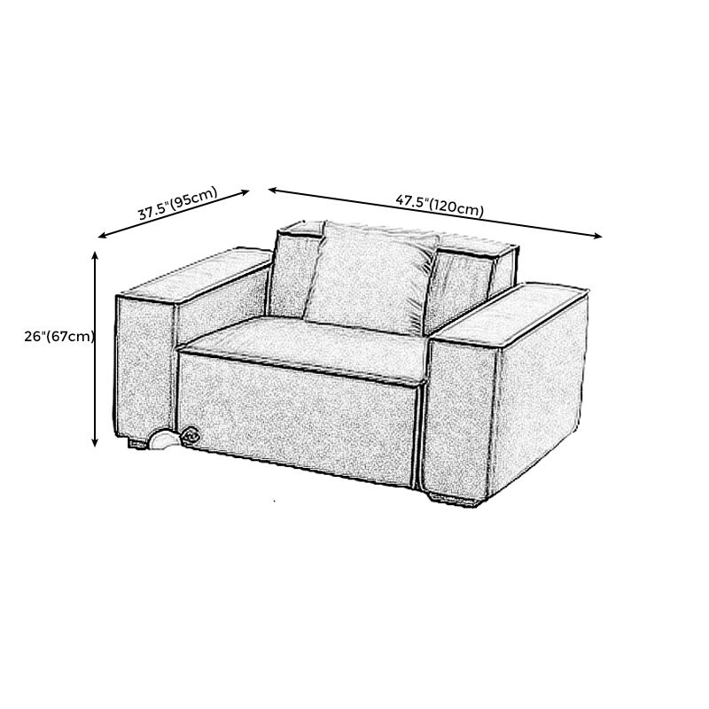 Sewn Pillow Back Settee Square Arm Sofa Couch in Black for Living Room Clearhalo 'furn' 'furn_sofas' 'Furniture' 'furniture_sofas' 'Living Room Furniture' 'Sofa' 'sofas' 1200x1200_d49685ec-f98e-47ee-9f9b-52d207555cb7