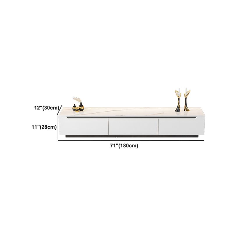 11.81" D Modern TV Stand White Stone TV Console with Drawers Clearhalo 'furn' 'furn_tv_stands_entertainment_centers' 'Furniture' 'Living Room Furniture' 'TV Stands & Entertainment Centers' 'TV Stands & Media Storage Furniture' 'tv_stands_entertainment_centers' 1200x1200_d497c518-8fab-41c9-b719-e757769eeb7a