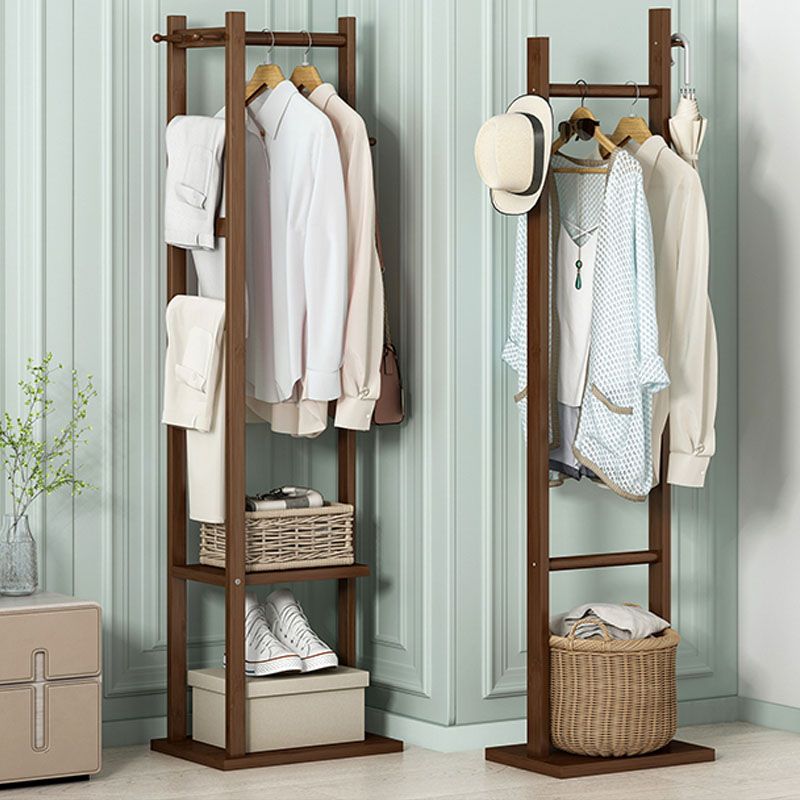 Gorgeous Free Standing Coat Rack Hanging Rail Hooks with Storage Shelf Clearhalo 'Entry & Mudroom Furniture' 'furn' 'furn_hall_tree_coat_racks' 'Furniture' 'Hall Trees & Coat Racks' 'hall_tree_coat_racks' 1200x1200_d49861f9-289a-4537-b5d1-c65dc3e162be
