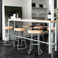 Contemporary Rectangle Bistro Bar Desk Solid Wood Trestle Base Bar Dining Table Clearhalo 'Bar Furniture' 'Bar Tables' 'bar_tables' 'furn' 'furn_bar_tables' 'Furniture' 'Kitchen & Dining Furniture' 1200x1200_d49a6d39-398e-4d97-8a6e-fe9ba49f3598