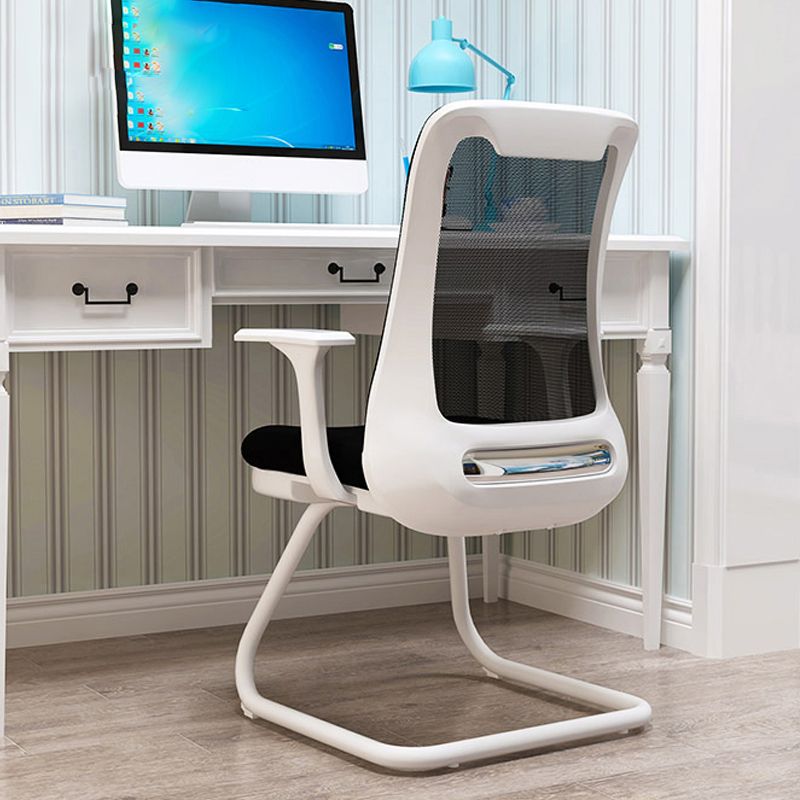 Silla de oficina moderna Armas fijas Tapizadas sin silla angustiante